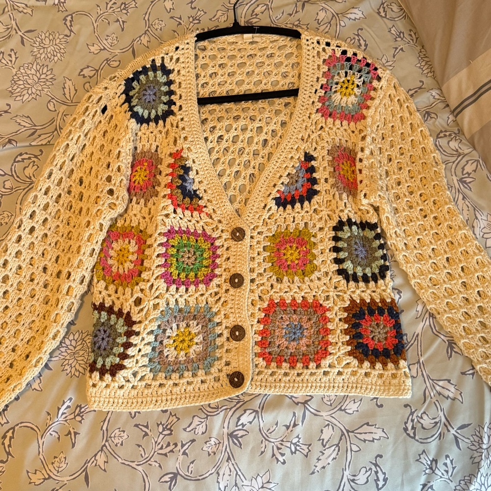 Colorful Crochet Women's Sweater